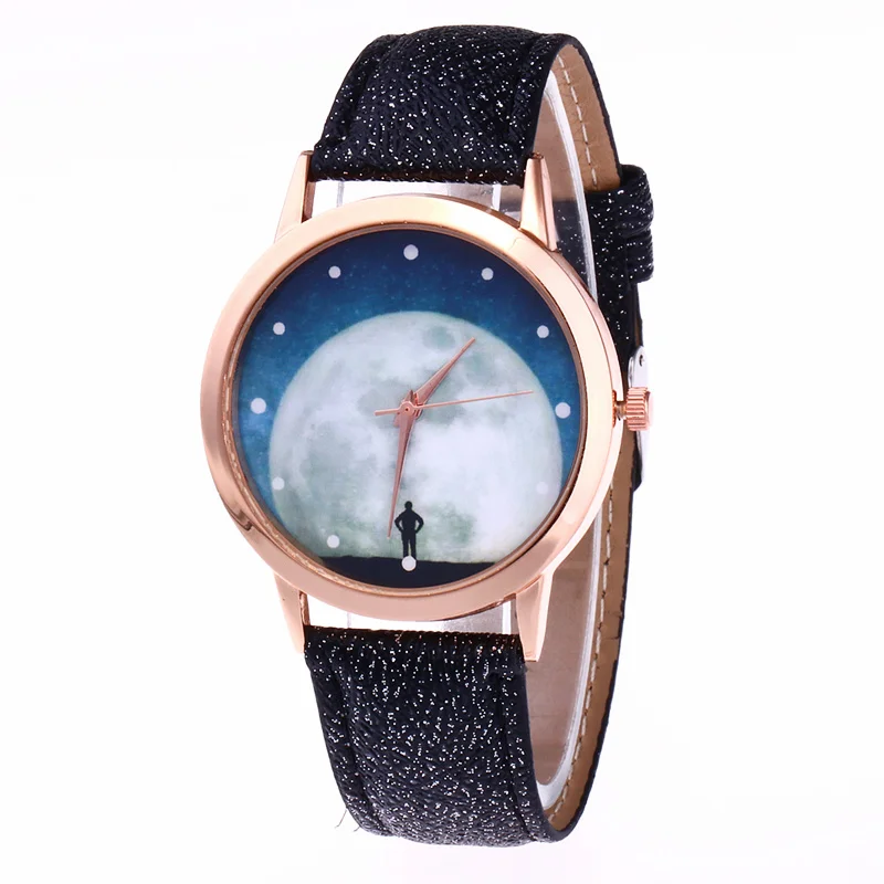 

Fashion Watch Dream planet man pattern Watch Women Leather Quartz Ladies Watches relogio feminino