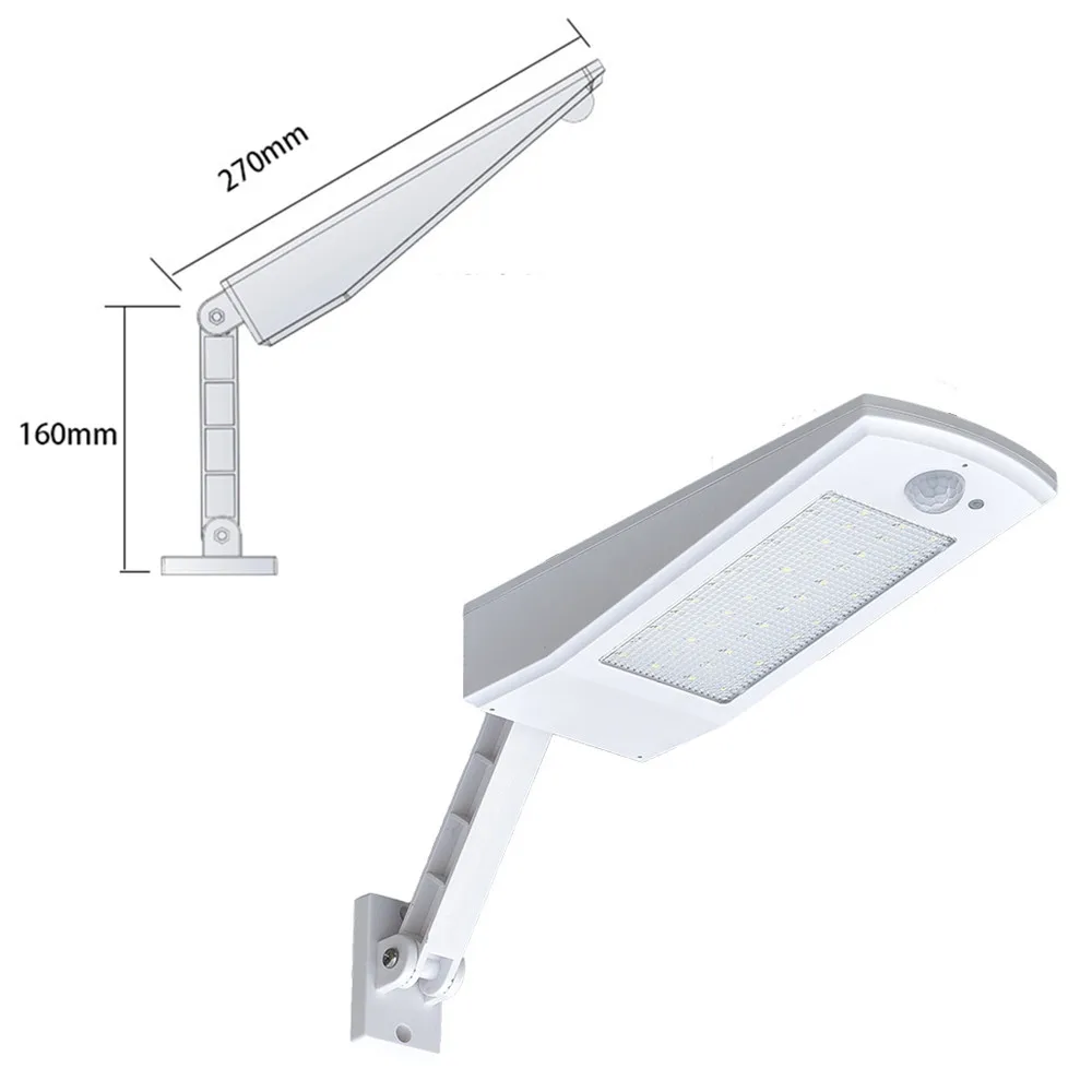 900LM 48LED солнечная энергия уличный свет PIR датчик движения беспроводной настенный