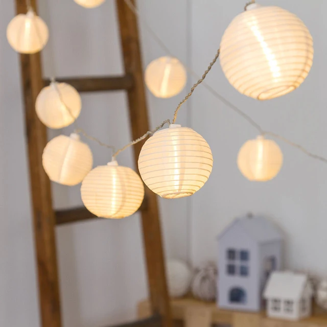 Ac220v Warm White Led Lantern String Lights Fairy Ac220v Warm White Led Lantern String Lights Fairy Light Christmas Tree Decoration Cotton Ball Ac110v