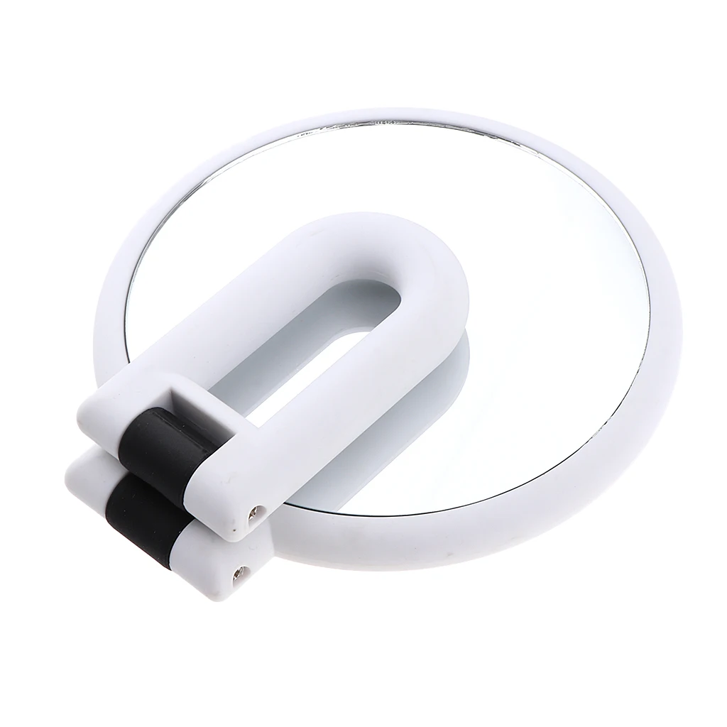 Folding Double Side Mirror Makeup Mirror with 15X Magnifying White
