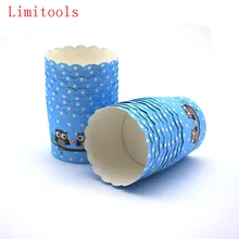 50 шт. бумажный капкейк, пирог, Кекс с изображением совы из мультфильма, формочки для чашек, для свадебной вечеринки, Дня Святого Валентина