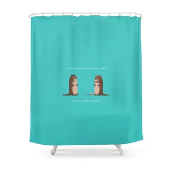 

What An Otter Disaster Shower Curtain Set Waterproof Polyester Fabric Bath Curtain For Bathroom With Non-slip Floor Mat