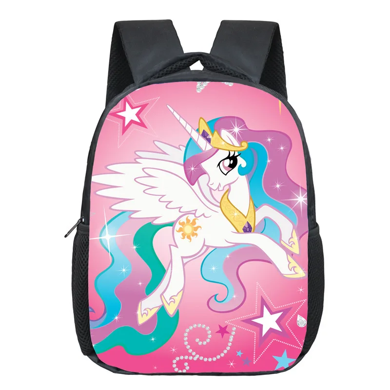 Маленький пони рюкзак для малышей Kawaii Horse школьные сумки Детские Мультяшные