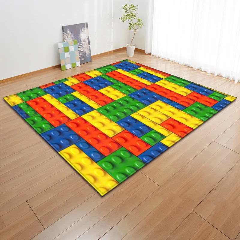 colorful 3d Living room large carpet bedroom rug anti-slip mats alfombra kids area rugs for home living room soft sofa tapete - Цвет: c1221-104