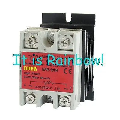 

Free Shipping Adjustable Resistance Type Solid State Relay HPR-10VA 10A 24-380V AC w Heat Sink