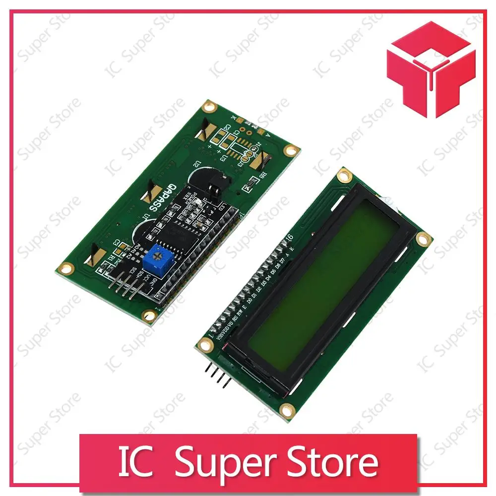 5 наборов 1602 lcd+ IIC/IC2, 16x2 HD44780 символьный ЖК-синий экран с IIC/iec последовательный интерфейсный модуль адаптера