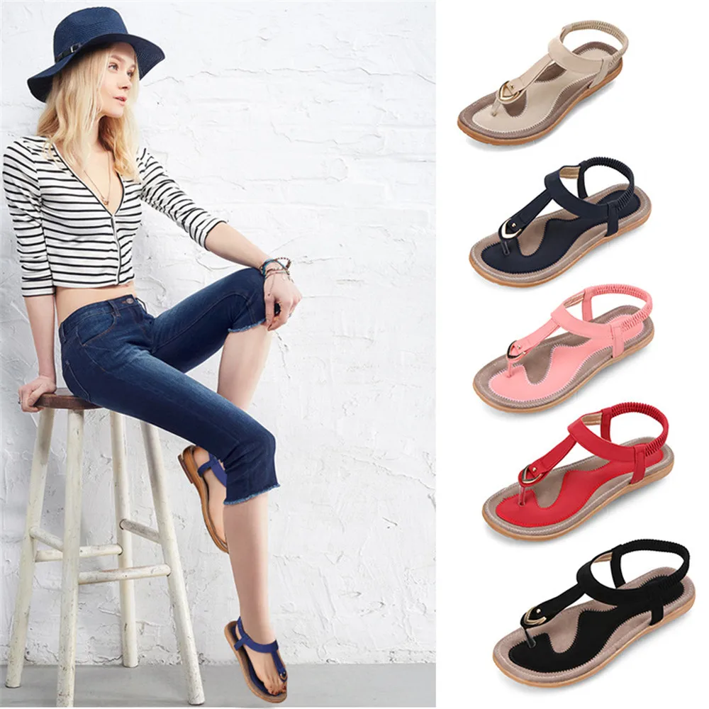 

Women's Sandals Shoes Rubber Low-heeled Flat Casual Summer Microfiber \Flax \PU Flip Flops Comfortable Soft Beach Slippers Shoes