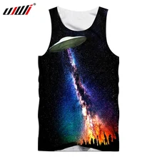 UJWI мужская майка летние топы 3D цифровой принт звездная звезда космический корабль танктоп мужской хип хоп панк-жилет майки без рукавов