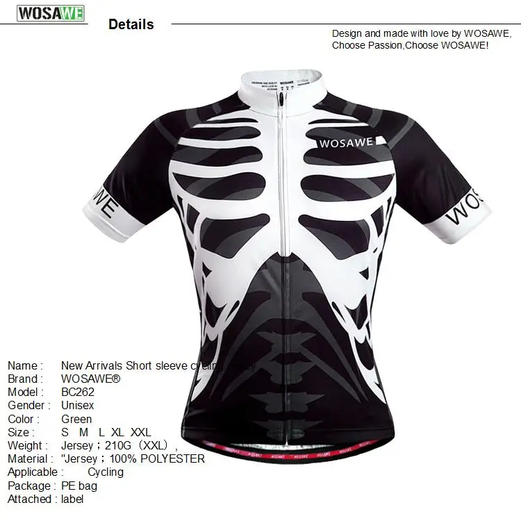 Clearance! WOSAWE Men Cycling Jersey MTB Mountain Road Bike Jersey Thermal Fleece Cycling Jacket Downhill Triathlon Bike Shirt