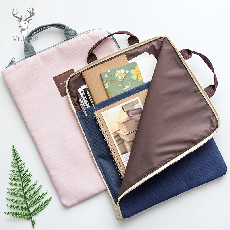 

Canvas Document Holder Folder Storage Fabric Pouch for A4 Paper Portable Pocket Bill Pouch File Folder Office & School Supplies