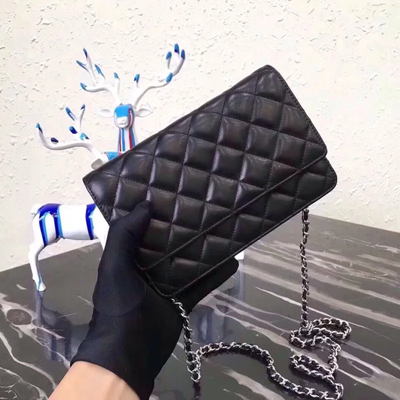

luxury lambskin handbags designer top quality crossbody bag mini purse feminina shoulder flap chain bag caviar messenger bag woc