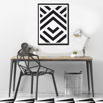 

SURE LIFE Abstract Aztec Chevron Geometric Canvas Paintings Black and White Kids Wall Art Pictures Posters and Prints Home Decor