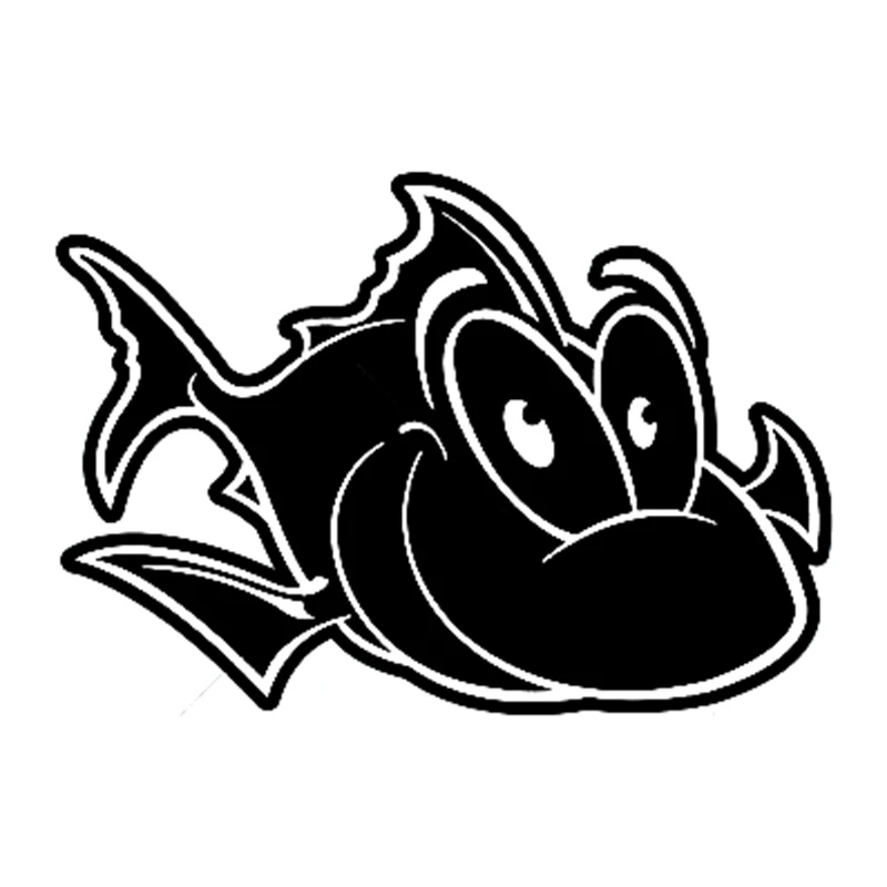 

Car styling decals cartoon white black fish 15cm x10cm car motorcycle truck vinyl waterproof outdoor stickers