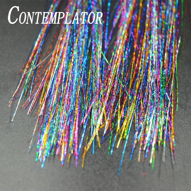 

CONTEMPLATOR 3bags new rainbow Flashabou Tinsel fly fishing materials Glittering flash sparkle tinsel for wet flies streamers
