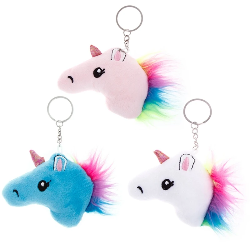 2018 Cute New Small 8cm Horse Plush Stuffed Keychain Animal Doll Key