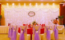 10ft*20ft wedding stage decoration lightstar Wedding Backdrop with Beatiful Swag Wedding drape and curtain wedding supplies