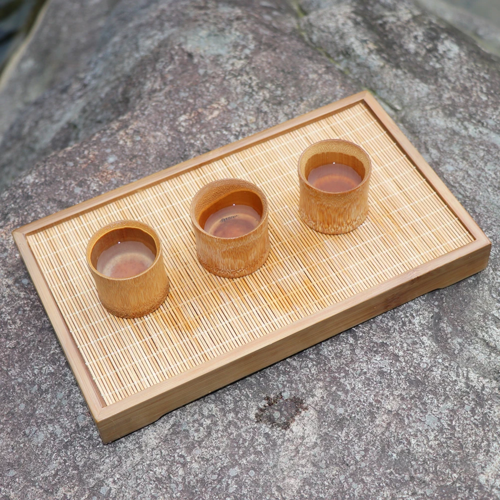 Прямоугольник кунг-фу чайный поднос деревянная тарелка бамбука чайник подставки стока Чай церемонии контейнер для хранения поднос чайный сервиз подарок