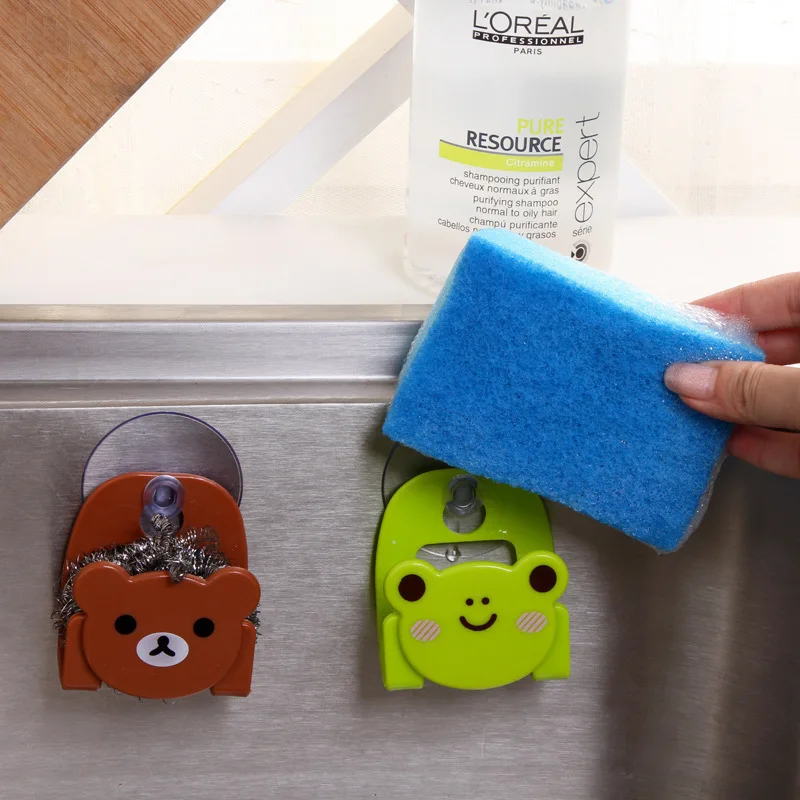 

Cartoon kitchen sponge dishcloth receives frame multipurpose cistern buy content wearing suction cup bathroom sundry