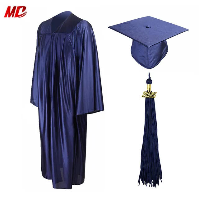 Graduationmall High School Unisex Shiny Graduation Cap And Gown With ...