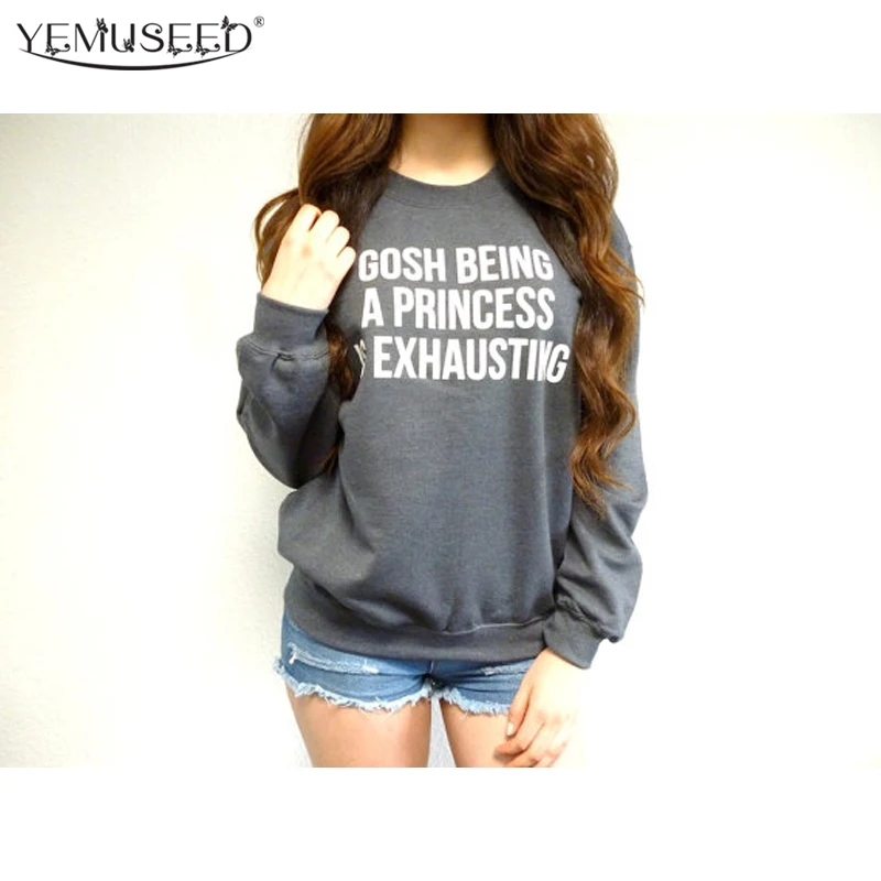 YEMUSEED H1213 Fashion Brand 2016 Autumn Winter Women O-Neck Pullovers Sweatshirts Letters Printed Jumper Casual Hoodies | Женская