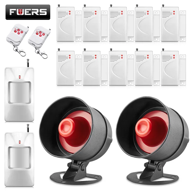 Fuers Alarm Siren Speaker Loudly Sound Alarm System Kits Wireless Home