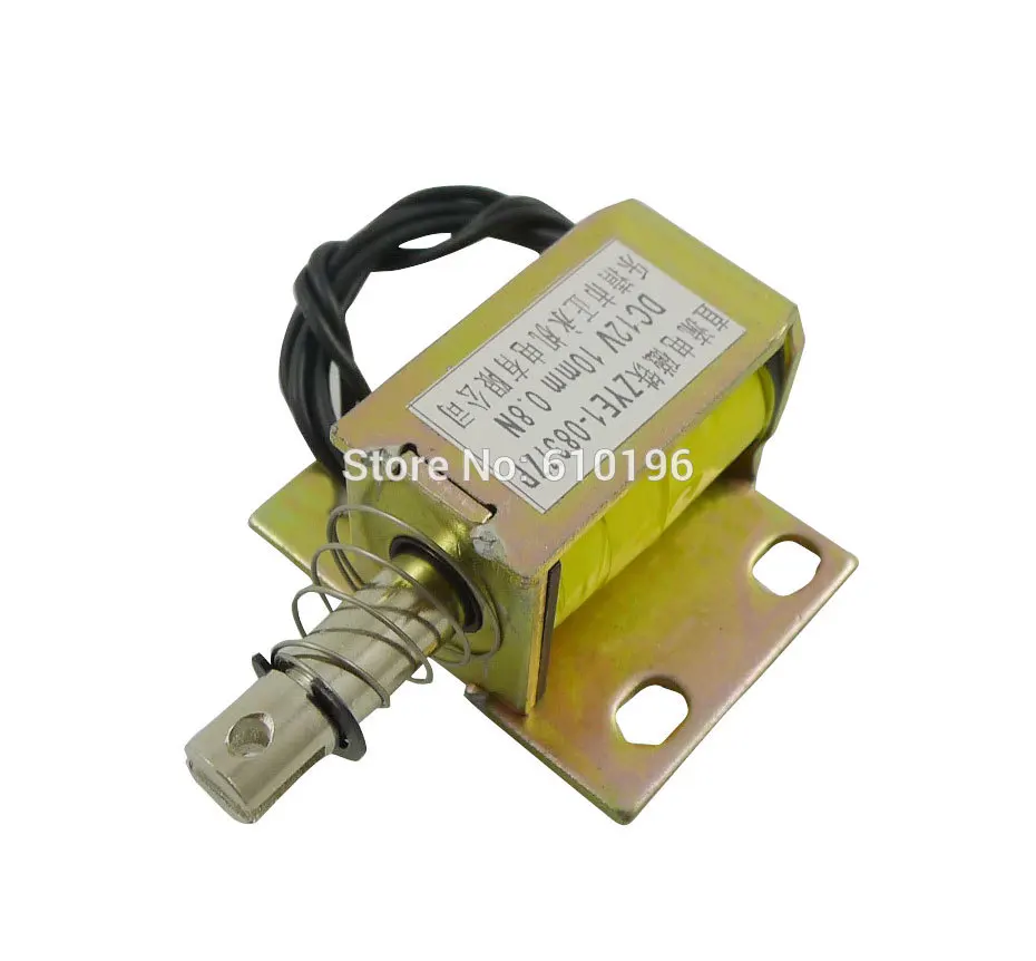 

5PCS/LOT DC 12V Open Frame Solenoid Electromagnet 0.8N Holding Push Type ZYE1-0837ZP
