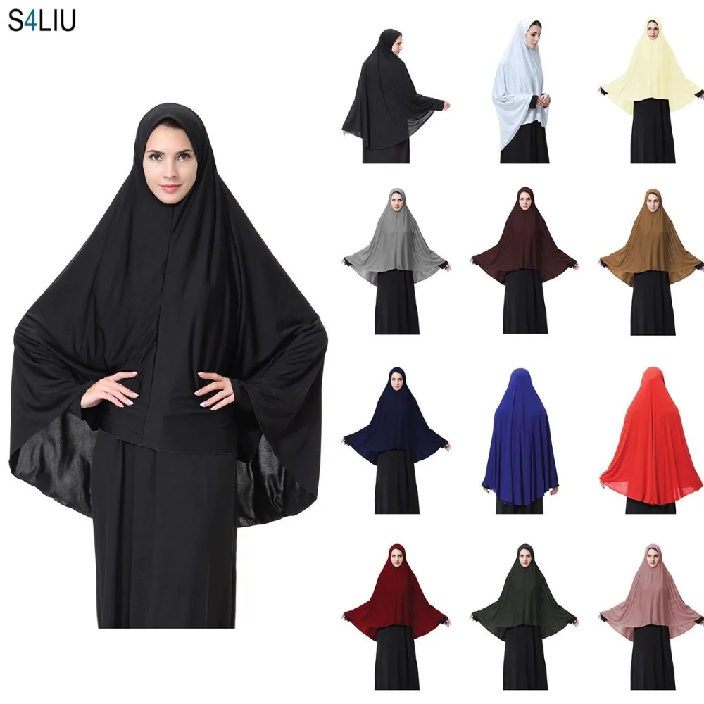 

Muslim Long Hijab Face Cover Arab Niqab Burqa Beanie Islamic Khimar Buckle Scarf Jilbab Prayer Clothes Scarf Abaya Ramadan New