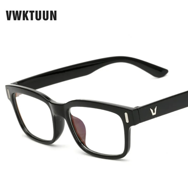 

VWKTUUN Men Women Retro Myopia Eyeglasses Frame Female Eye Glasses Vintage Optical Glasses Prescription Black Glasses Frames