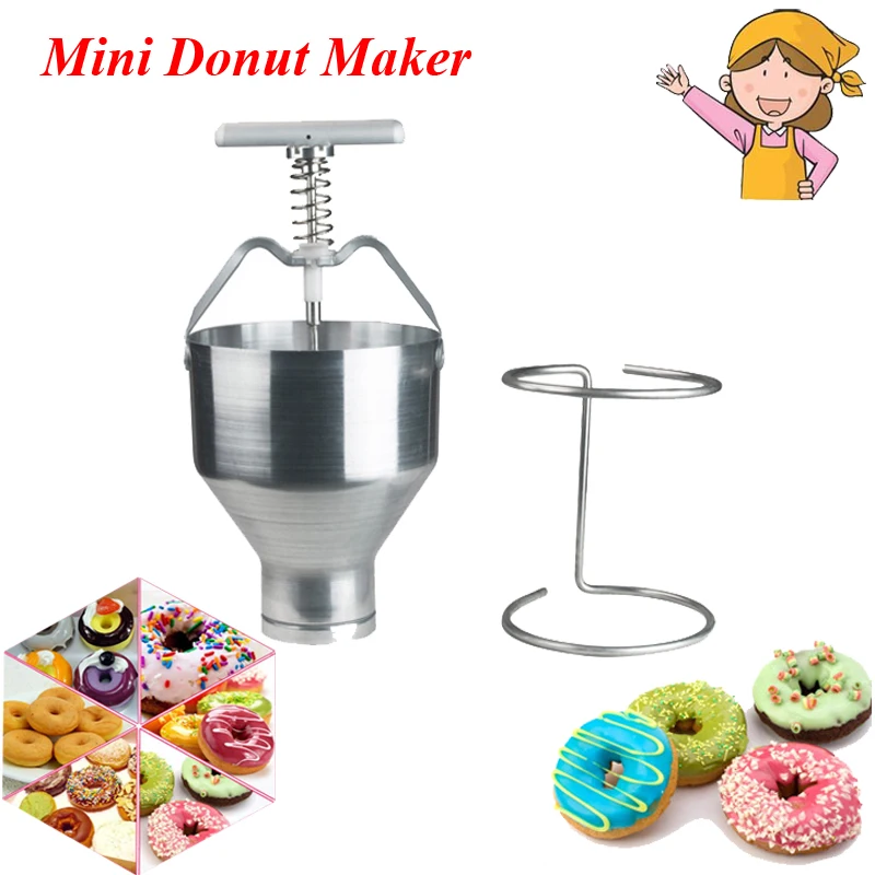 Stainless Steel Mini Manual Donut Making Machine Cake Donut Hopper with