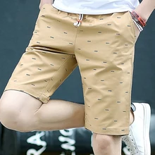 Мужские шорты кэжуал летние свободные шорты мужские корейские трендовые пять шорты их чистого хлопка летние тонкие бриджи с 5 точками
