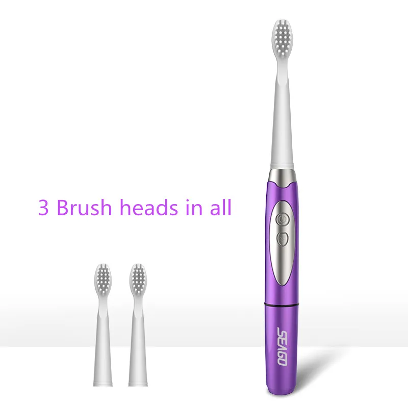 Seago Sonic Electric Toothbrush for adults three brushing modes waterproof Teeth Whitening battery powered 3pcs brush heads Seago Sonic Electric Toothbrush for adults three brushing modes waterproof Teeth Whitening battery powered 3pcs brush heads