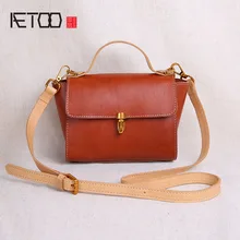AETOO Handmade leather women's bags, mini bags, vintage leather shoulder bags, stiletto handbags