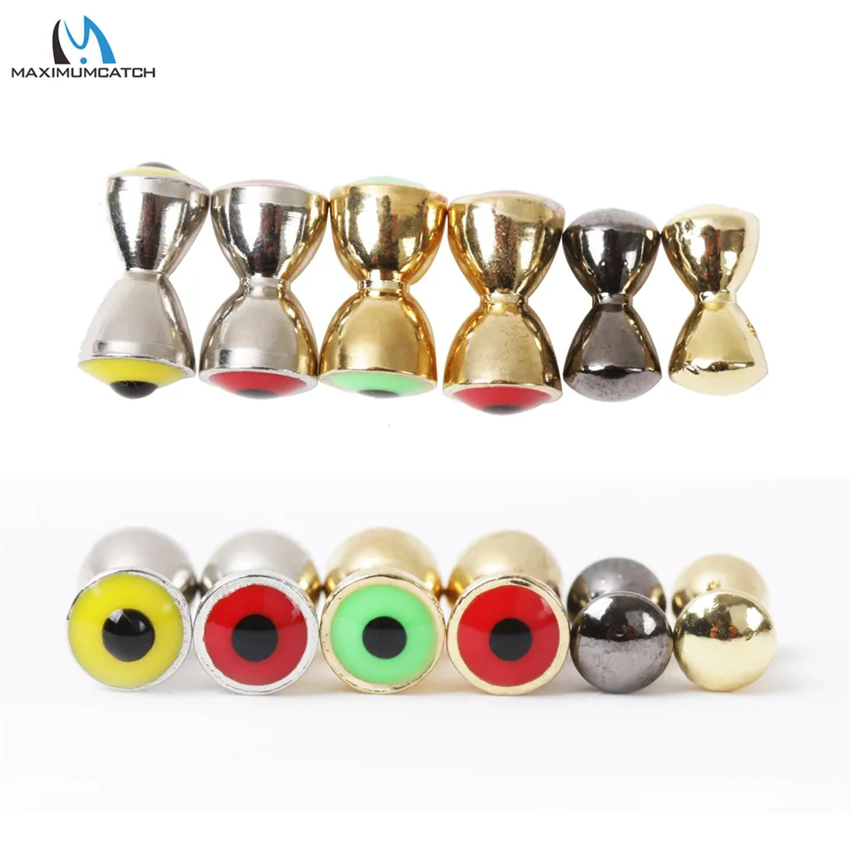 Aventik 25pc Brass Dumbell Beads Eyes Fly Tying Barbell EyesTrout Flies