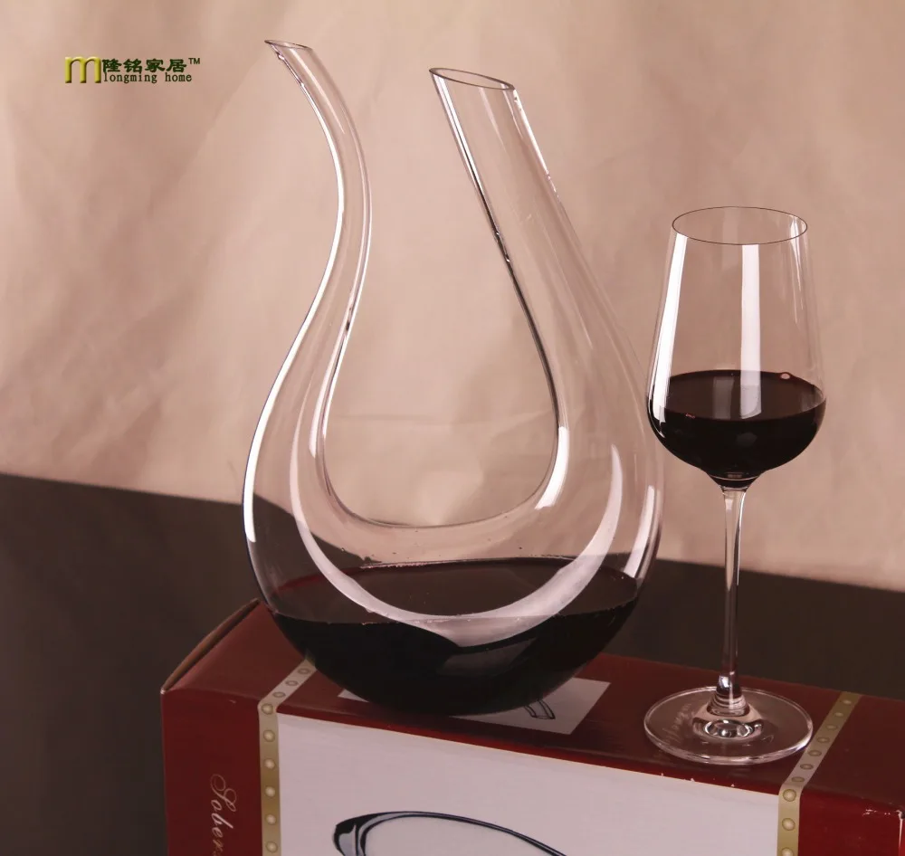 2027Day Delivery 1PC Longming HOme 1500ml crystal red wine decanter