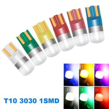 

10Pcs T10 W5W LED Car Light 194 Auto Clearance Reading Lamp T10 168 Vehicle Dome Door Bulb Accessories White Blue Red Green Pink