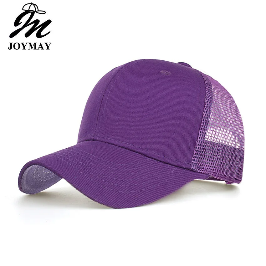 

Joymay 2018 Simple Mesh Baseball Cap Women Snapback Hat Summer Messy Bun Hats Casual Adjustable Sport Caps Drop Shipping B550
