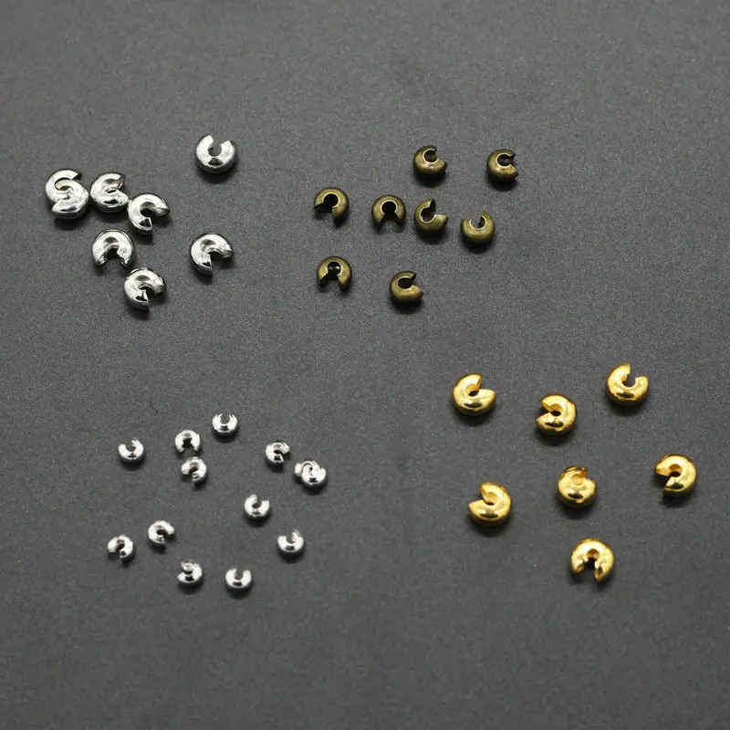 

100PCS 4.5MM Brass Opening Station Beads Position Beads End Beads Spacer Beads for Ball Chains Diy Jewelry Accessories