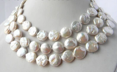 

ddh002359 50'' 14MM White Coin Freshwater Pearl Necklace
