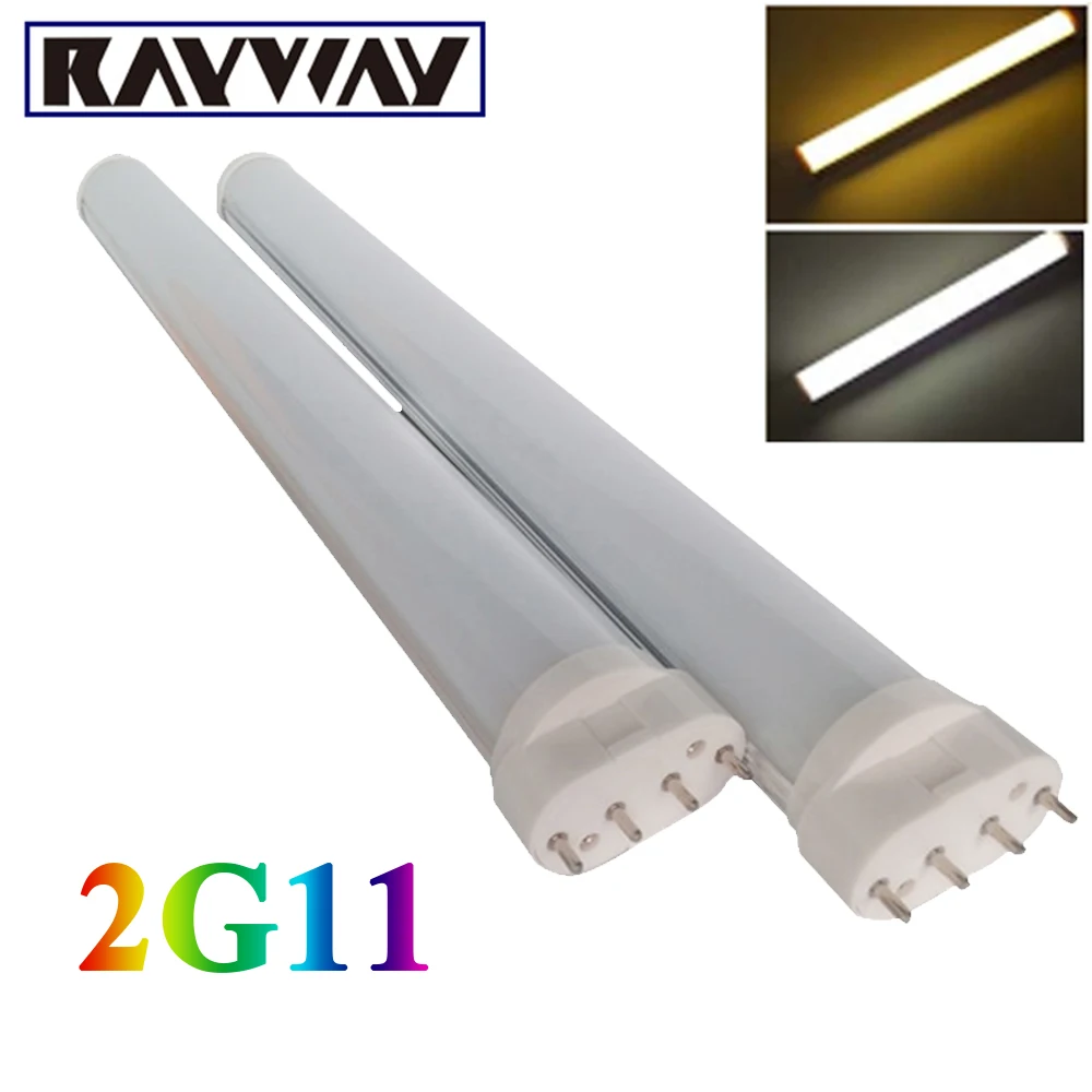 

Diffused Milky Cover 2G11 LED Tube Light Genuine 9W 12W 15W 18W 22W SMD2835 AC85--265V white/Warm White LED Horizontal Plug Lamp