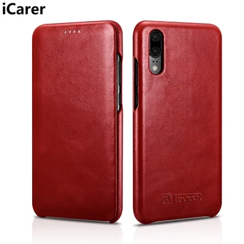 

XOOMZ For Huawei P20 Case Cover Luxury Cute Vintage Genuine Leather Hard Magnetic Protection Flip Phone Case for P20 Back Cover