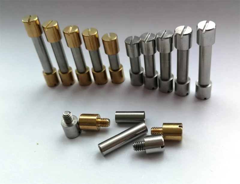 20pcs/bag 24mm *5mm hole (5 x 9) Brass or Stainless steel Knife handle rivets Chicago Screws for outdoor tool handle