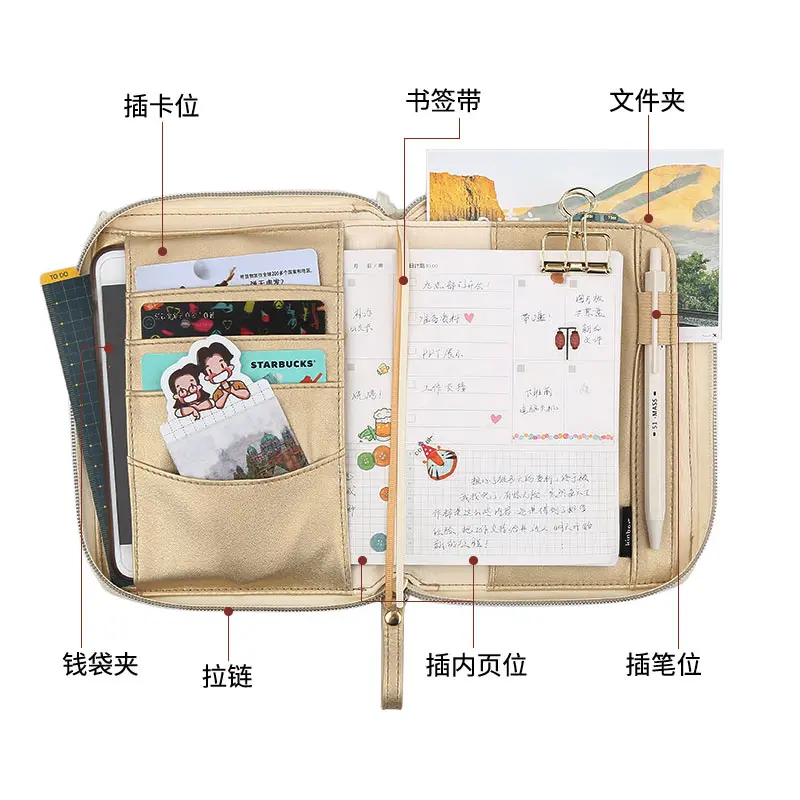Yiwi A6 kinbro Hobo Style 3D белая бабочка сумка на молнии планер креативный дневник записная