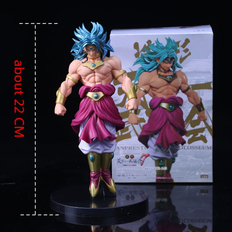 22 см Dragon Ball Z рисунок dxf Super Saiyan Broly DragonBallZ Broli рисунок Banpresto скульптуры Большой Оригинал фигурку модель