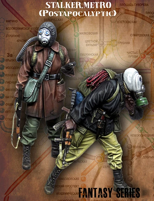 Nuovo Non Assemblato 1/35 Fantasy Stalker Crew Man Include 2 Kit In Resina Giocattoli Fai-Da-Te Modello In Resina Non Verniciato