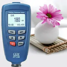 Цифровой DT-156 измеритель толщины покрытия краски Тестер 0~ 1250um со встроенным Авто F& зонд nf+ USB кабель+ CD программное обеспечение