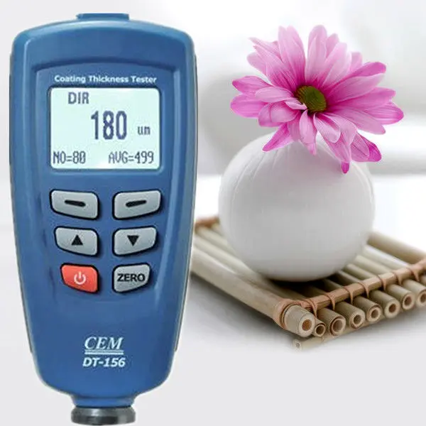 

Digital DT-156 Paint Coating Thickness Gauge Meter Tester 0~1250um with Built-in Auto F & NF Probe + USB Cable + CD software