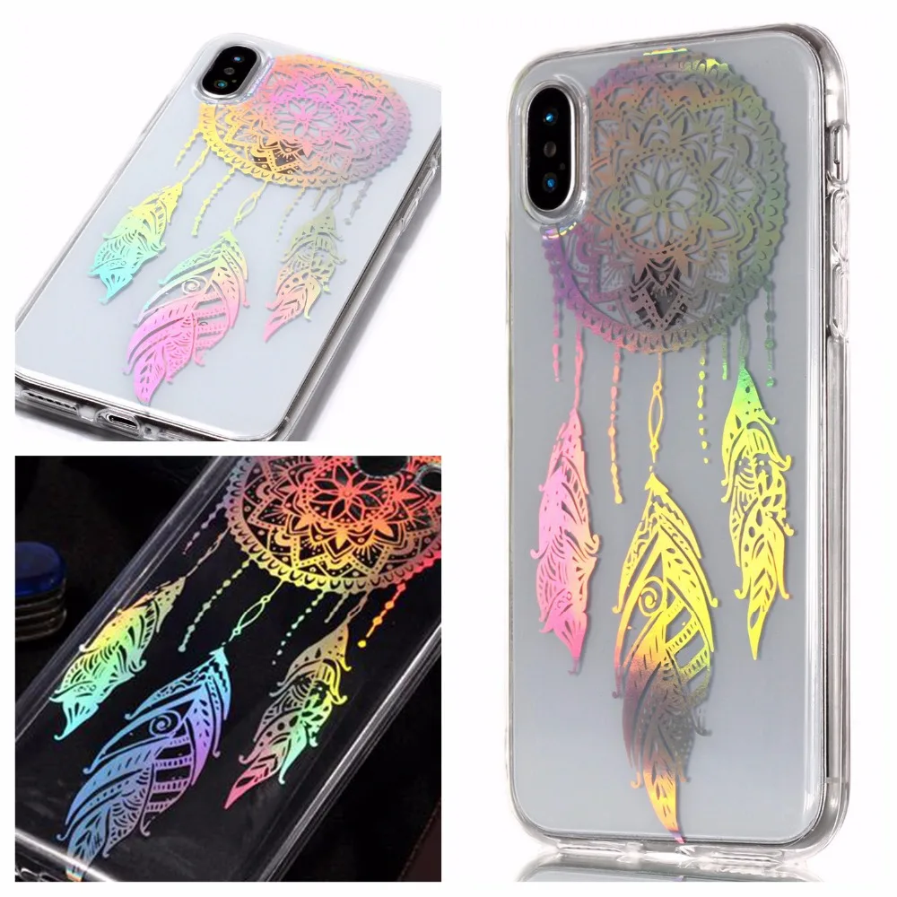 Sunjolly для Apple iPod Touch 5/6 Symphony Laser Мягкий ТПУ чехол телефона прозрачный тонкий 5 touch