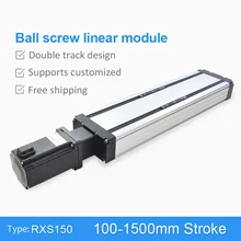 RXS-150 Ball Screw 100~1500mm CNC Linear Module Slide Table Actuator Guide Rail Motion Stage Stepper Servo Motor Robotic Arm Kit