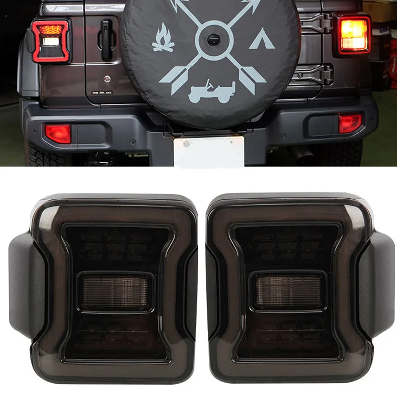 

Smoked LED Tail Lights for Jeep Wrangler JL 2018 2019 Brake Light Reverse Light Turn Signal Light