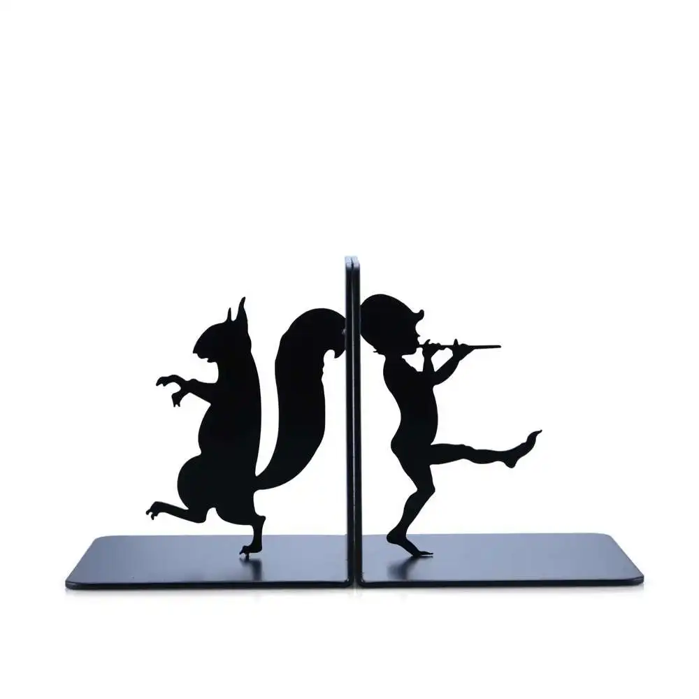 

A Pair Creative Pinocchio Metal Bookend Shelf Bookend Holder Office Supplies Home Decoration Book Stand